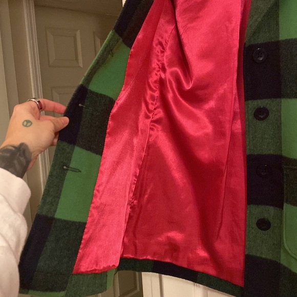 Billabong women’s plaid pea coat, size small! - Picture 2 of 8